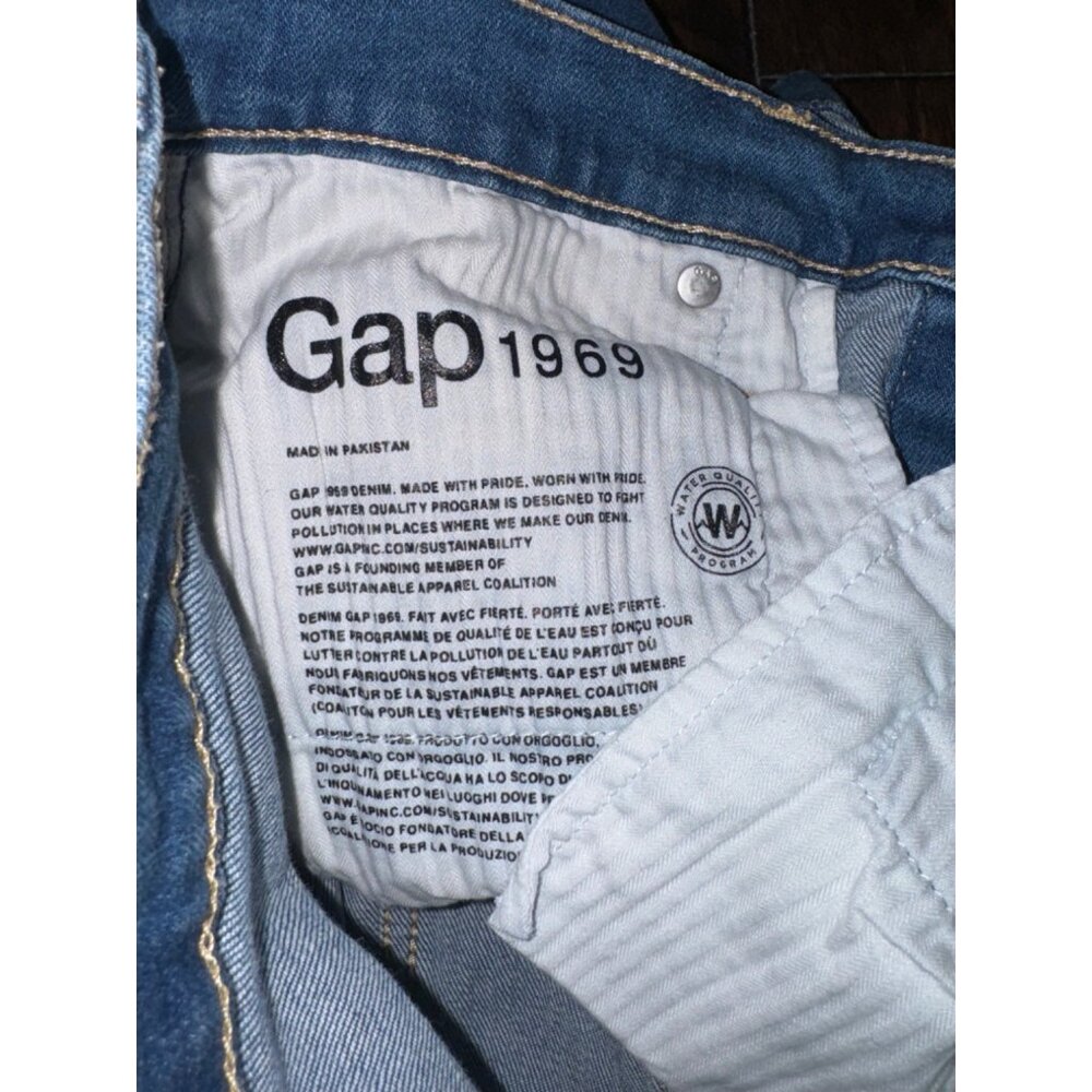 GAP 1969 Womens A Line Festival Y2K Concert Button Front Denim Skirt - 6/28 Tall - Picture 3 of 5